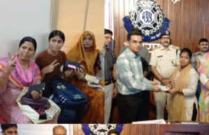 21 लाख रुपए कीमत के 106 मोबाइल उनके आवेदकों को पुलिस ने लौटाए