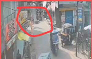 तेज़ रफ़्तार बाईक सवार को बाईक सवार ने बगल से मारी टक्कर से हए एक्सीडेंट में मौत घटना सीसीटीवी में कैद